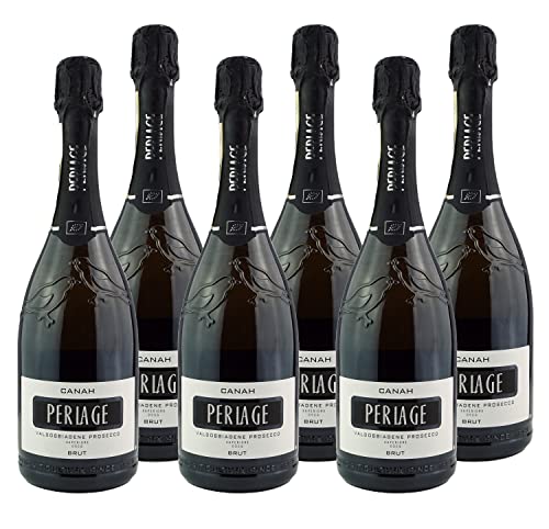 Italienischer Prosecco Brut - Canah – Valdobbiadene Superiore DOCG Bio Vegan (6 x 0.75 l) von Vino Eli.D