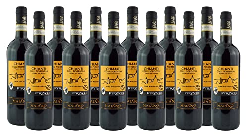 Italienischer Rotwein Trocken - Chianti colli Fiorentini - Biologisch Toskana (12 x 0.75 l) von Vino Eli.d