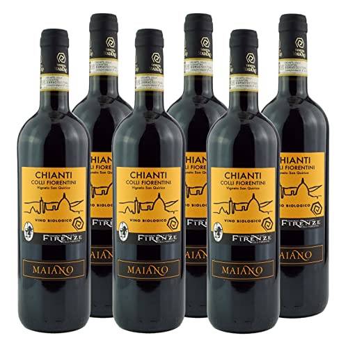 Italienischer Rotwein Trocken - Chianti colli Fiorentini - Biologisch Toskana (6 x 0.75 l) von Vino Eli.d