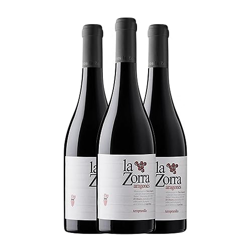 Vinos La Zorra Aragonez Vino de Calidad Sierra de Salamanca 75 cl (Schachtel mit 3 Flaschen von 75 cl) von Vinos La Zorra