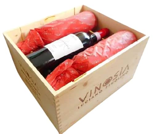 6 Flaschen Taurasi Vigna Marziacanale DOCG 2017 in Original-Holzkiste Vinosia (6 x 0,75l), sensationeller Rotwein aus Kampanien zum Vorzugspreis von Vinosia