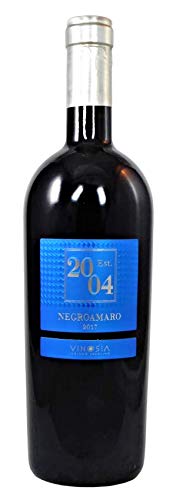 Est. 2004 Negroamaro Salento IGT 2020 von Vinosia - Apulien (1x0,75l), trockener Rotwein aus Apulien von Vinosia