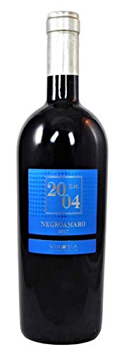 Est. 2004 Negroamaro Salento IGT 2020 von Vinosia - Apulien (1x0,75l), trockener Rotwein aus Apulien von VINOSIA