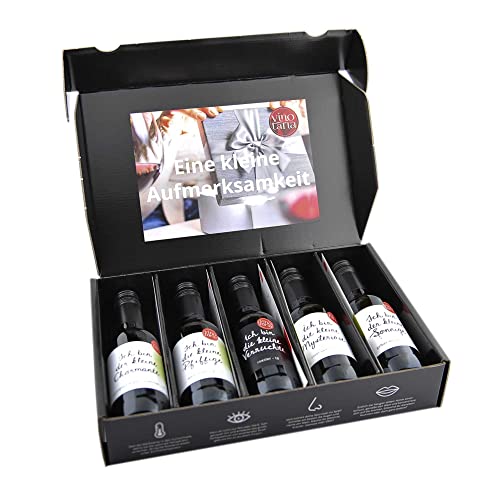 Vinotaria Wein Geschenkbox Kleine Aufmerksamkeit für Weinliebhaber 5 x 250ml von Vinotaria