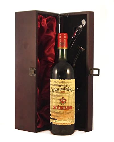 Chateau Canon La Gaffeliere 1974 St Emilion Grand Cru Casse in einer mit Seide ausgestatetten Geschenkbox, da zu 4 Weinaccessoires, 1 x 750ml von Vintagewinegifts