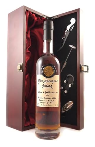 Fine Delord Freres Fine Bas Armagnac (50cl) in einer Geschenkbox, da zu 3 Weinaccessoires, 1 x 500ml von Vintagewinegifts