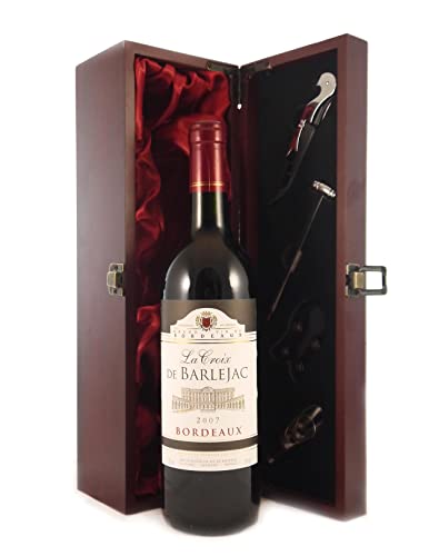 La Croix dre Barlejac 2007 Bordeaux in einer mit Seide ausgestatetten Geschenkbox, da zu 4 Weinaccessoires, 1 x 750ml von Vintagewinegifts