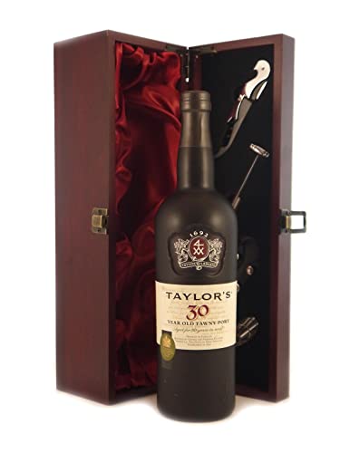 Taylor Fladgate 30 year old Tawny Port (75cls) in einer mit Seide ausgestatetten Geschenkbox, da zu 4 Weinaccessoires, 1 x 750ml von Vintagewinegifts