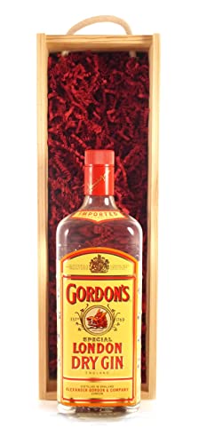 bottling Gordon's Special Dry London Gin (1990's bottling) 1 Litre in einer Geschenkbox, da zu 3 Weinaccessoires, 1 x 1000ml von Vintagewinegifts
