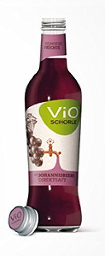 8 Flaschen a 300ml Vio Schorle Schwarze Johannisbeere inclusive 1.20€ MEHRWEG Pfand Glas von Vio Schorle