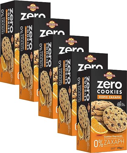 Cookies Doppelkekse Kekse mit Orangengeschmack und dunklen Schokostückchen ohne Zucker 850g aus Griechenland von Violanta