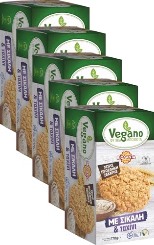 Cookies Vegane Kekse ohne Zuckerzusatz mit Roggen und Tahini 850g aus Griechenland von Violanta