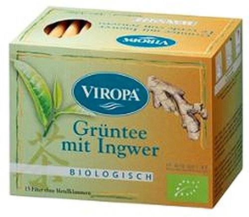Grüntee Bio mit Ingwer 15 Filterbeutel - Viropa Südtirol von Viropa