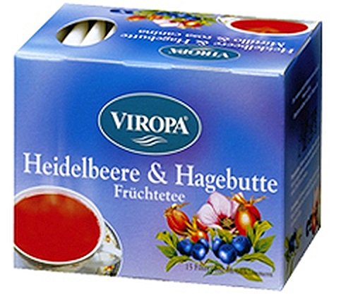 Heidelbeere & Butte Früchtetee 15 Filterbeutel - Viropa von Viropa