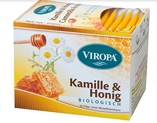 Kamille und Honig Tee Bio 15 Filterbeutel - Viropa von Viropa