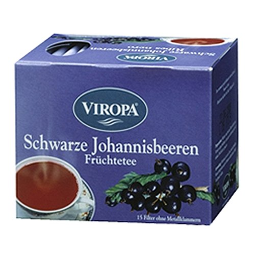 Schwarze Johannisbeere Früchtetee 15 Filterbeutel - Viropa von Viropa