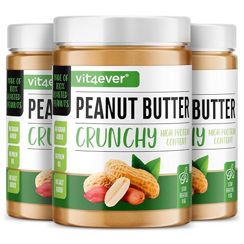 Erdnussbutter Crunchy - 3 kg natürliche Peanut Butter Ohne Zusätze - High Protein - Erdnussmus ohne Zusätze von Salz, Öl oder Palmfett - Vegan Erdnussbutter Crunchy - 3 kg natürliche Peanut Butter Ohne Zusätze - High Protein - Erdnussmus ohne Zusätze von Salz, Öl oder Palmfett - Vegan von Vit4ever