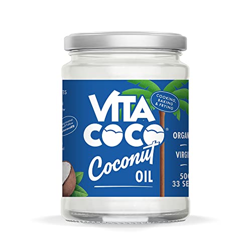 Vita Coco organisches natives Kokosöl extra 500ml klargepresst, glutenfrei, Verwendung als Kochöl, Feuchtigkeitscreme oder Shampoo von Vita Coco