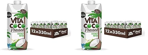 Vita Coco - gepresstes Kokoswasser 12x330ml, glutenfrei, voll mit Vitamin C & Potassium, Kokosgeschmack (Packung mit 2) von Vita Coco