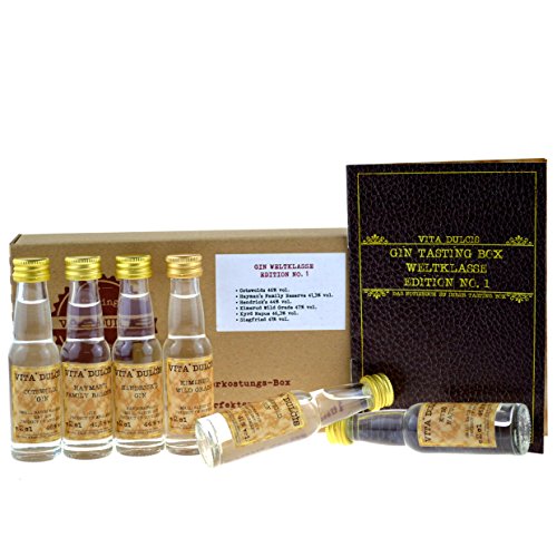 Vita Dulcis Tasting Box Gin Nr. 2: Weltklasse 6x0,02l + 20-seitige Broschüre - Edition No.1 Vita Dulcis Tasting Box Gin Nr. 2: Weltklasse 6x0,02l + 20-seitige Broschüre - Edition No.1 von Vita Dulcis