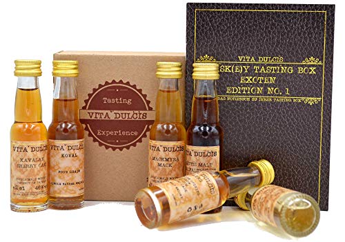 Vita Dulcis Whisky Exoten Tasting Probierset | 6x0,02l mit Verkostungsbooklet | Probier Set | Whisky Set Vita Dulcis Whisky Exoten Tasting Probierset | 6x0,02l mit Verkostungsbooklet | Probier Set | Whisky Set von Vita Dulcis