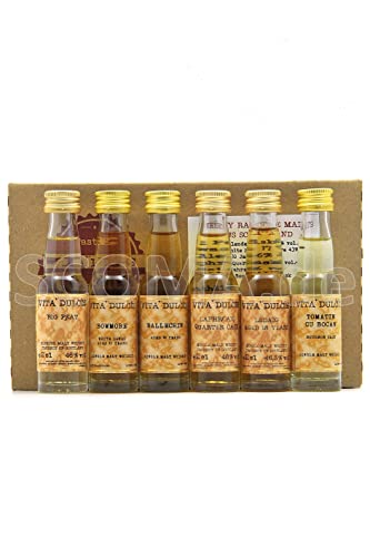 Vita Dulcis Whisky Rauchige Malts aus Schottland Tasting Probierset | 6x0,02l mit Verkostungsbooklet | Probier Set | Whisky Set von Vita Dulcis