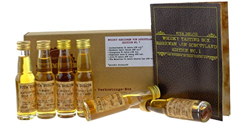 Vita Dulcis Whisky Regionen von Schottland Tasting Probierset | 6x0,02l mit Verkostungsbooklet | Probier Set | Whisky Set von Vita Dulcis