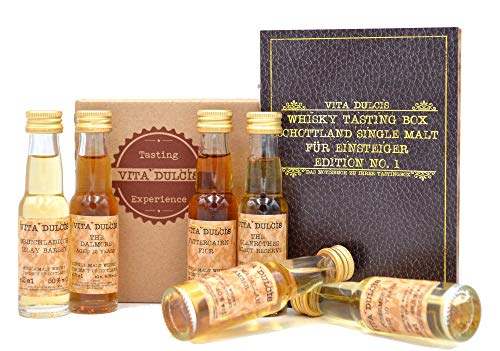 Vita Dulcis Whisky Single Malts für Einsteiger Edition 2 Tasting Probierset | 6x0,02l mit Verkostungsbooklet | Probier Set | Whisky Set von Vita Dulcis