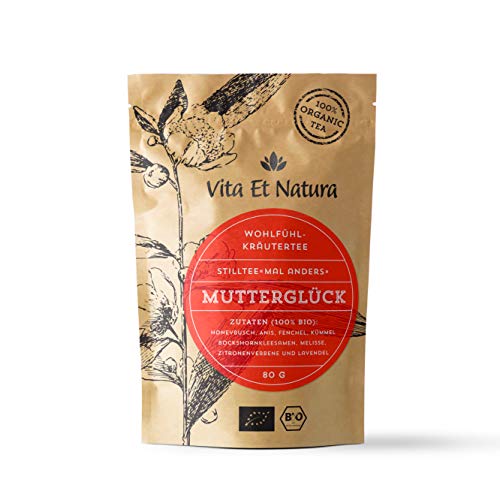 BIO Milchbildungs- und Stilltee "Mutterglück" - 100% biologisch - koffeinfreier Tee mit Bockshornklee für die Stillzeit - Geschenk für die Mama - Vita Et Natura® Teemanufaktur von Vita Et Natura