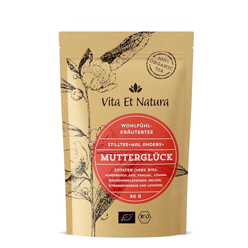 BIO Milchbildungs- und Stilltee "Mutterglück" - 100% biologisch - koffeinfreier Tee mit Bockshornklee für die Stillzeit - Geschenk für die Mama - Vita Et Natura® Teemanufaktur von Vita Et Natura