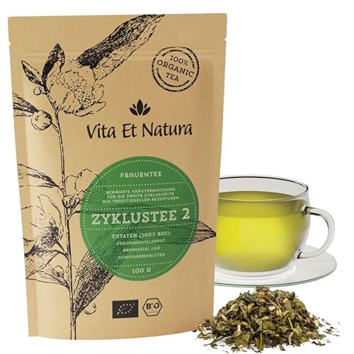 Vita Et Natura® BIO Zyklustee 2-100g bewährter Tee aus traditionellen Frauenkräuter mit u.A. Frauenmantelkraut - 100% biologisch und naturbelassen von Vita Et Natura