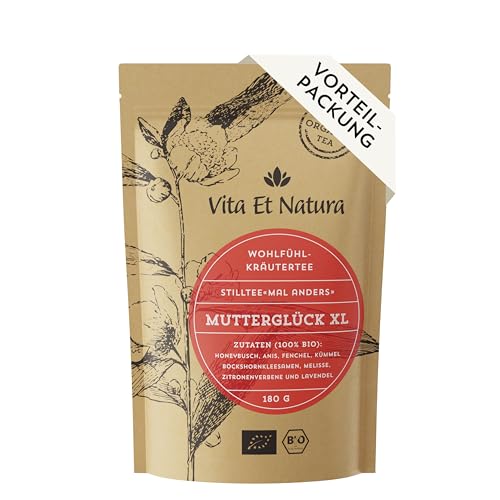 BIO Milchbildungs- und Stilltee "Mutterglück XL" Vorratspackung - loser koffeinfreier Tee mit Bockshornklee für die Stillzeit - 100% biologisch & naturbelassen - Vita Et Natura® von Vita Et Natura