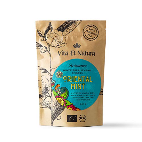 Vita Et Natura "Oriental Mint" - 60g loser BIO Tee mit Nana-Minze (Spearmint), Honeybush, Zitronenmelisse und Lemongras von Vita Et Natura