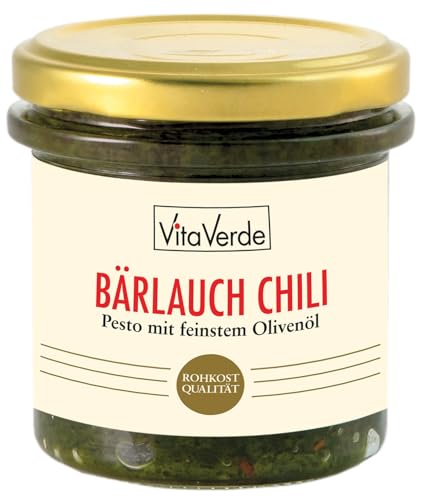 Vita Verde Bio Bärlauch Chili Pesto Heldenkraut,140 g von Vita Verde