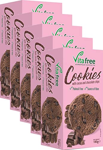 Cookies Kekse mit Kakao und dunklen Schokoladenchips 900g aus Griechenland (900g) von Vitafree
