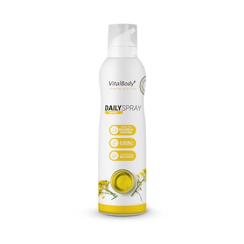 VitalBody+ DailySpray, Rapsölspray zum Braten, Grillen & Backen, 800 Portionen, 2 kcal pro Sprühstoß, ideal zum Abnehmen, Non-Stick Cooking Spray, Trennspray, zertifiziert & laborgeprüft VitalBody+ DailySpray, Rapsölspray zum Braten, Grillen & Backen, 800 Portionen, 2 kcal pro Sprühstoß, ideal zum Abnehmen, Non-Stick Cooking Spray, Trennspray, zertifiziert & laborgeprüft von VitalBody+ SUPPLEMENTS