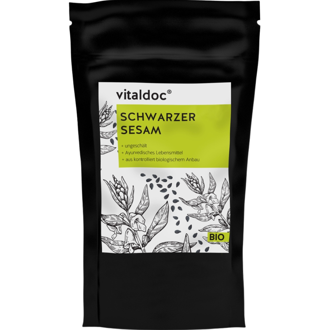 Bio Schwarzer Sesam ungeschält Bio Schwarzer Sesam ungeschält von Vitaldoc
