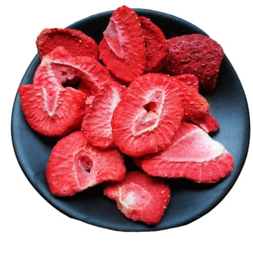 Vitalityballs - 150 g Gefriergetrocknete Erdbeeren 100% natürlich & pur - Erdbeere getrocknet in Scheiben - Trockenfrüchte Trockenobst gefriergetrocknet ohne Zucker-Zusatz - Erdbeer-Chips ungezuckert von Vitalityballs