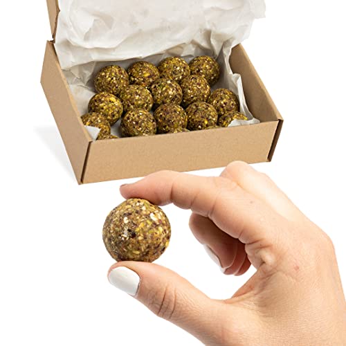 Vitalityballs - 18x Natürliche Energy Balls "Pistachio" ohne zusätzlichem Zucker 100% Vegan - Eiweiß Energiekugel Power Snacks - Energiebällchen mit Datteln und 45% Pistazien von Vitalityballs