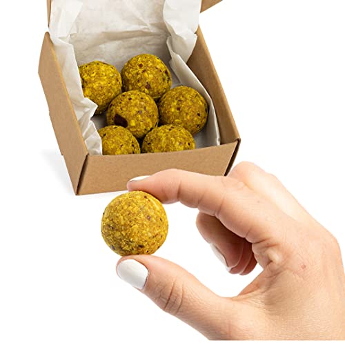 Vitalityballs - 6x Natürliche Energy Balls "Golden Ball" ohne zusätzlichem Zucker 100 % Vegan und Glutenfrei - Energiekugeln Power Snacks mit Datteln der ideale Sportler-Snack von Vitalityballs