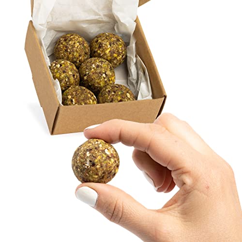 Vitalityballs - 6x Natürliche Energy Balls "Pistachio" ohne zusätzlichem Zucker 100 % Vegan - Eiweiß Energiekugeln Power Snacks mit Datteln und 45 % Pistazien der ideale Sportler-Snack von Vitalityballs