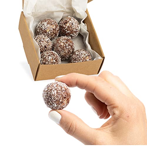 Vitalityballs - 6x Natürliche Energy Balls "Strawberry Coconut" ohne zusätzlichem Zucker 100 % Vegan & Glutenfrei - Energiekugeln Power Snacks mit Datteln der ideale Sportler-Snack fruchtig exotisch von Vitalityballs