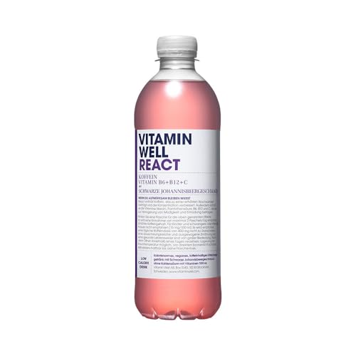 Vitamin Well - Vitamin Well React (500ml) - Vitamingetränke - Vitamine zum Trinken! von Vitamin Well