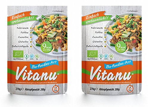 NEU Organic Vitanu - Shirataki Nudeln Noodles - 2 x 200g von Vitanu