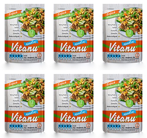 NEU Organic Vitanu - Shirataki Nudeln Tagliatelle (BIO Noodles, 6 x 200g Noodles) von Vitanu