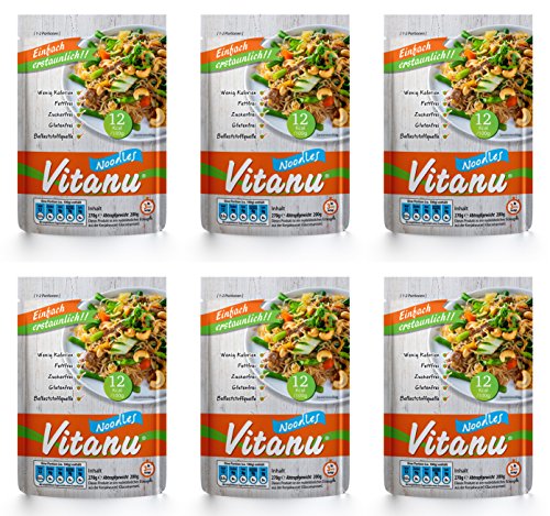 NEU Organic Vitanu - Shirataki Nudeln Tagliatelle (BIO Noodles, 6 x 200g Noodles) von Zeelec