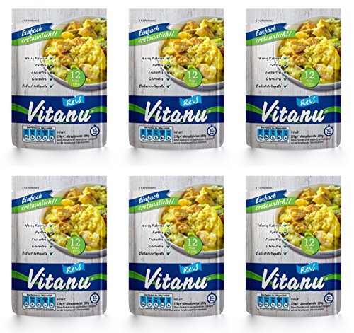 NEU Organic Vitanu - Shirataki Nudeln Tagliatelle (BIO Reis, 6 x 200g Reis) von Vitanu
