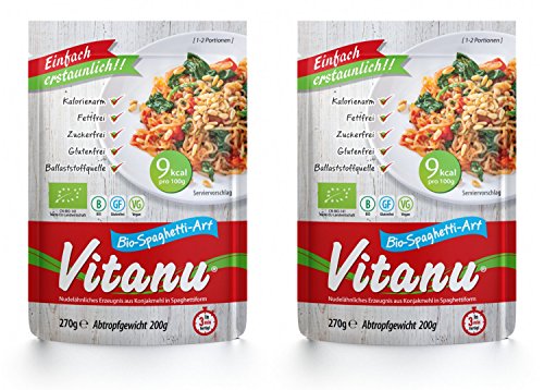 NEU Organic Vitanu - Shirataki Nudeln Spaghetti - 2 x 200g von Vitanu
