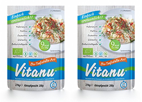 NEU Organic Vitanu - Shirataki Nudeln Tagliatelle - 2 x 200g von Vitanu