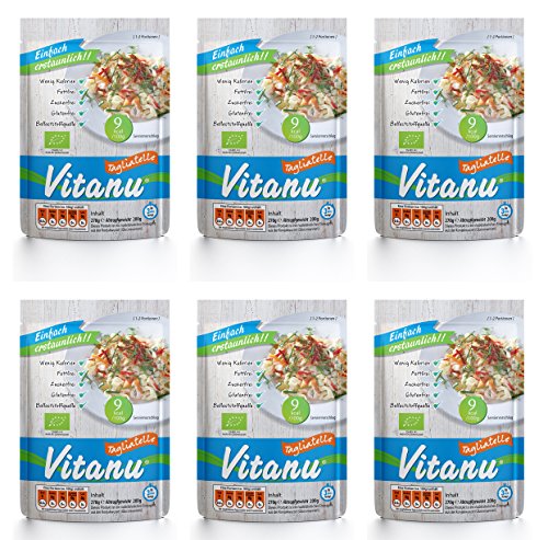 NEU Organic Vitanu - Shirataki Nudeln Tagliatelle - 6 x 200g von Vitanu